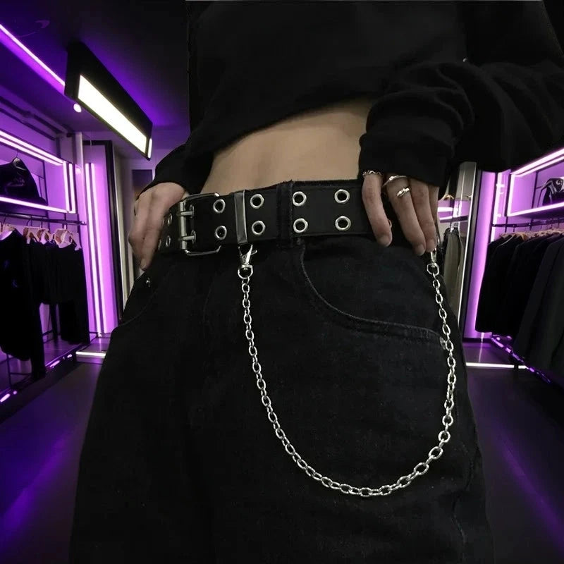 Ceinture Y2K Double Anneau Punk Y2K Outfit