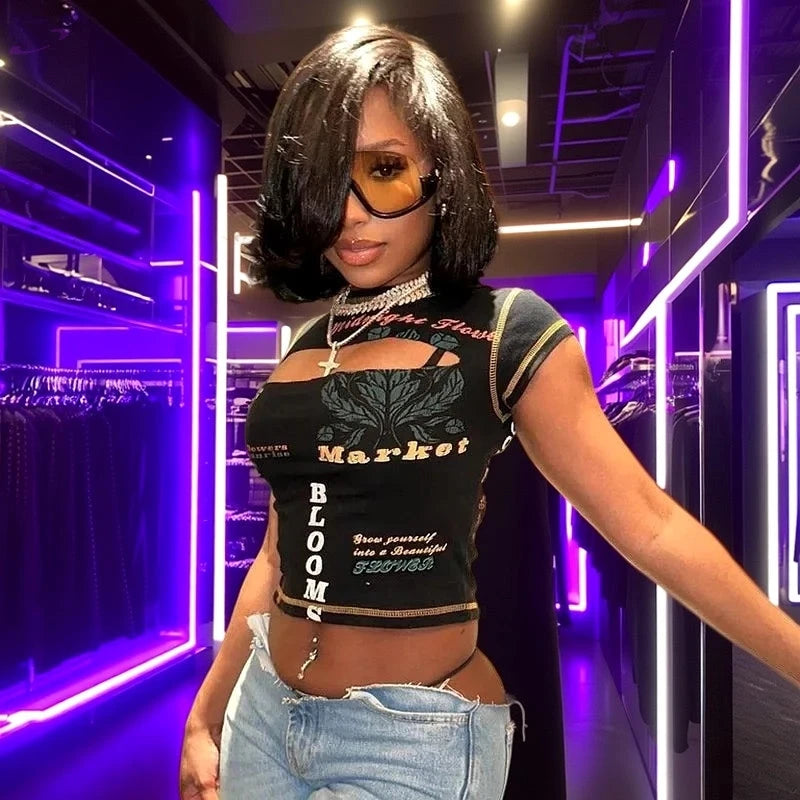 Crop top Y2K Court Amissié Y2K Outfit