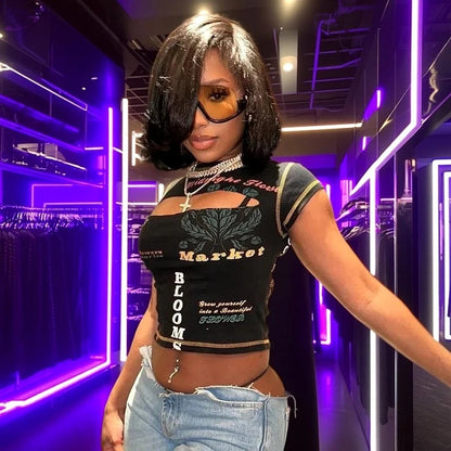 Crop top Y2K Court Amissié Y2K Outfit