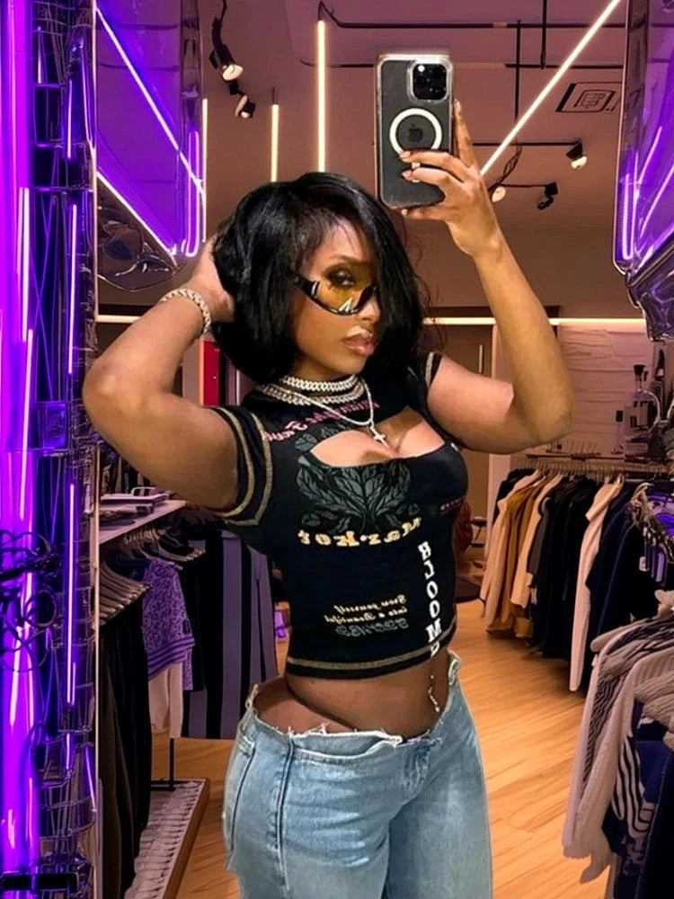 Crop top Y2K Court Amissié Y2K Outfit
