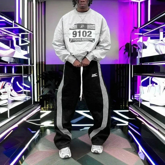 Jogging Baggy Y2K Rayé Vintage y2k-outfit