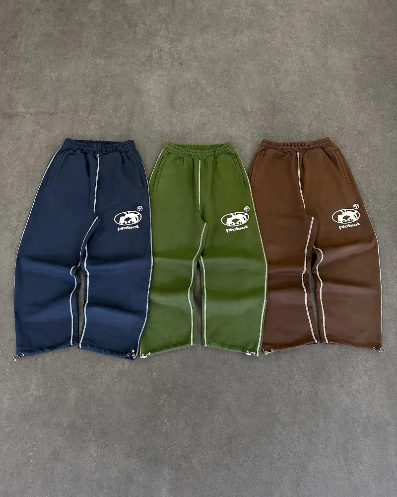Street wear PROTECT Fashion Letter Broderie Pantalon de survêtement ample pour hommes et femmes Y2K Harajuku Hip-Hop Gothique Pantalon Joker décontracté y2k-outfit