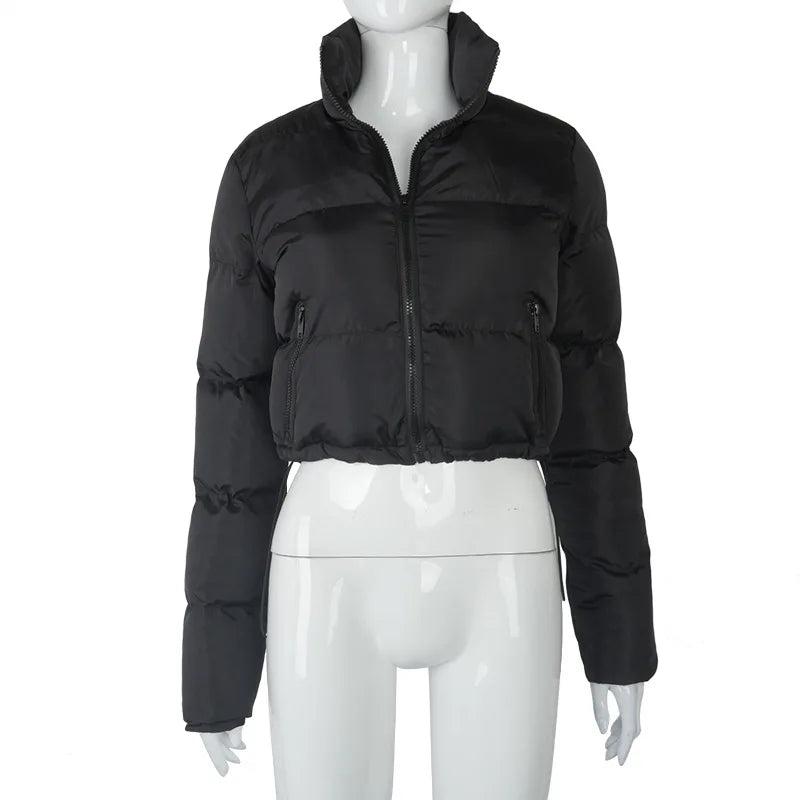 BUILDINGB automne et hiver couleur unie doudoune femmes bulle vêtements d'extérieur pull veste vêtements surdimensionnés y2k-outfit
