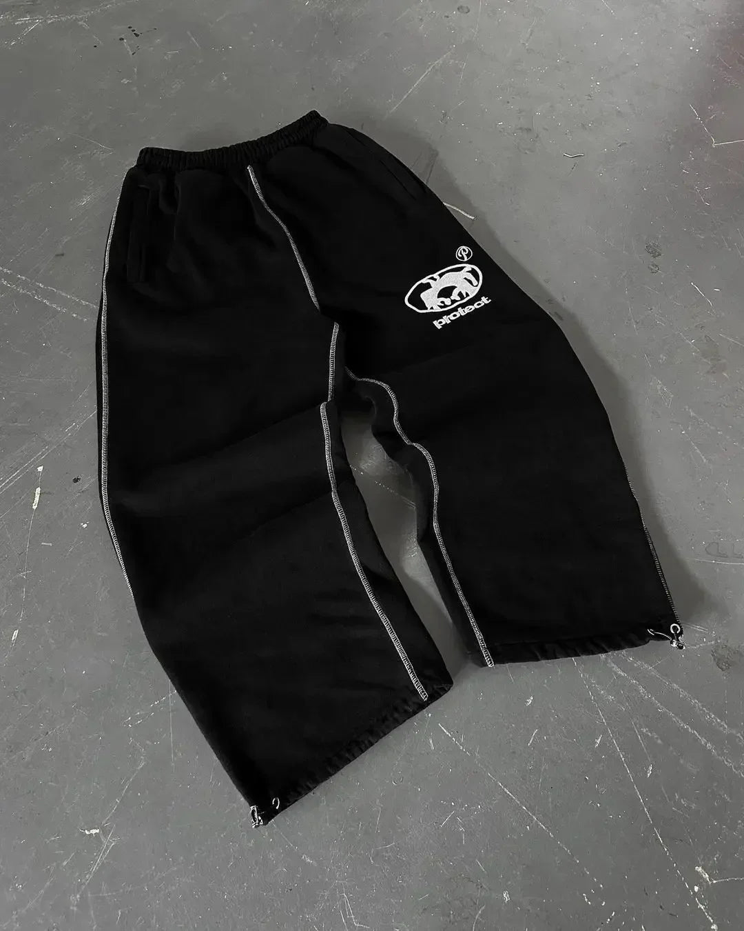 Street wear PROTECT Fashion Letter Broderie Pantalon de survêtement ample pour hommes et femmes Y2K Harajuku Hip-Hop Gothique Pantalon Joker décontracté y2k-outfit