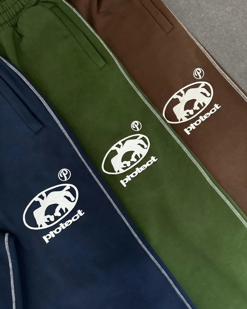 Street wear PROTECT Fashion Letter Broderie Pantalon de survêtement ample pour hommes et femmes Y2K Harajuku Hip-Hop Gothique Pantalon Joker décontracté y2k-outfit