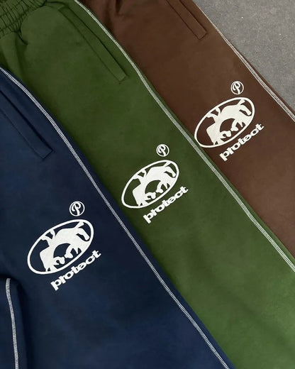 Street wear PROTECT Fashion Letter Broderie Pantalon de survêtement ample pour hommes et femmes Y2K Harajuku Hip-Hop Gothique Pantalon Joker décontracté y2k-outfit