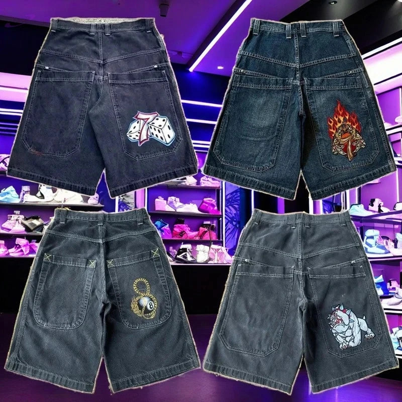 Short Baggy Y2K en Denim à Poches Y2K Outfit