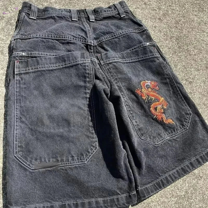 Short Baggy Y2K en Denim à Poches Y2K Outfit