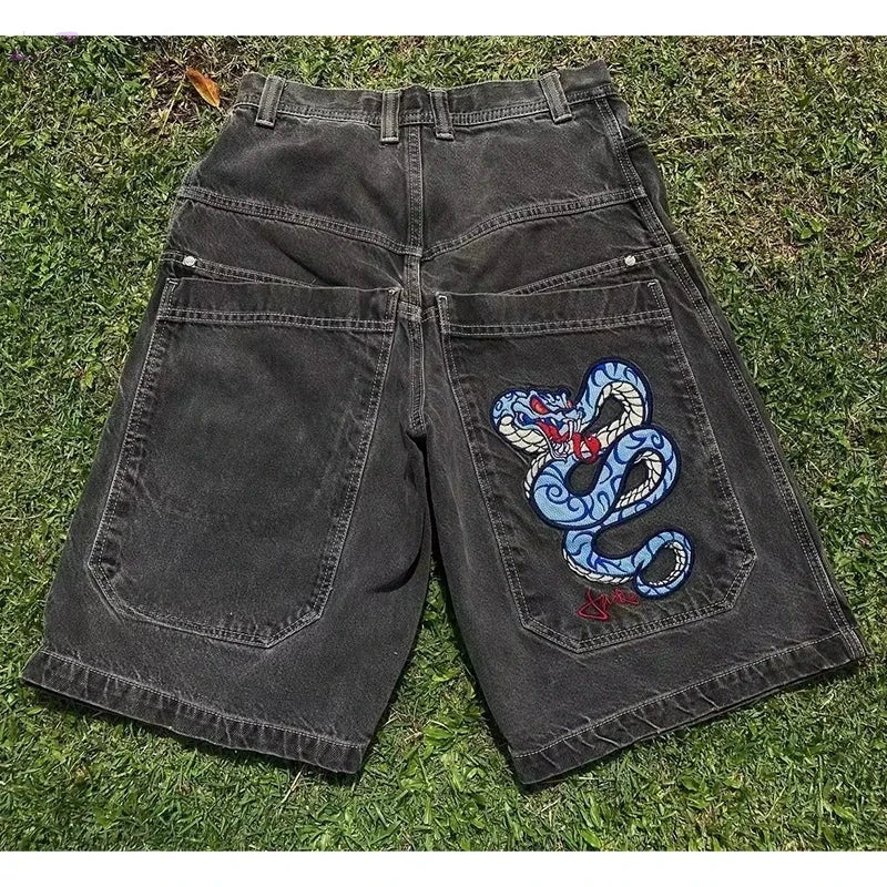 Short Baggy Y2K en Denim à Poches Y2K Outfit