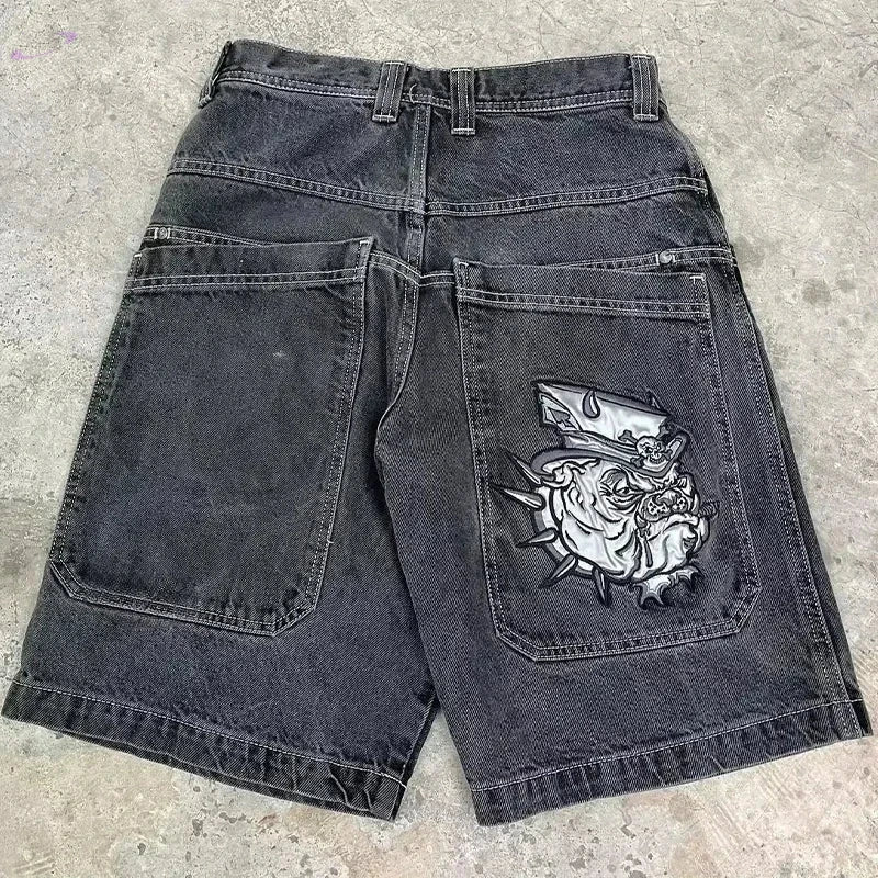 Short Baggy Y2K en Denim à Poches Y2K Outfit
