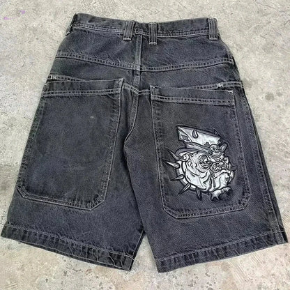 Short Baggy Y2K en Denim à Poches Y2K Outfit