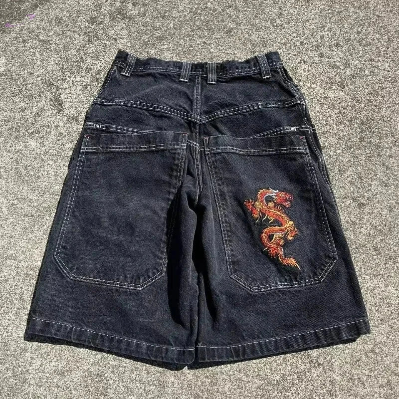 Short Baggy Y2K en Denim à Poches Y2K Outfit