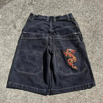 Short Baggy Y2K en Denim à Poches Y2K Outfit