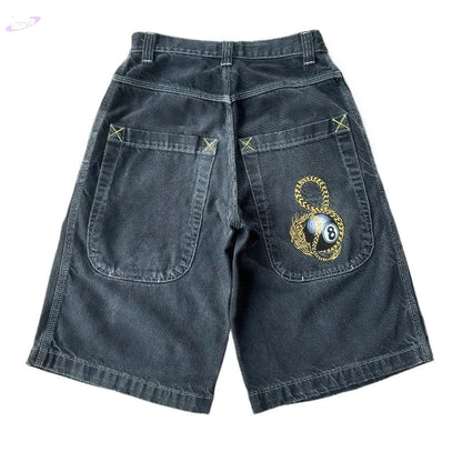 Short Baggy Y2K en Denim à Poches Y2K Outfit