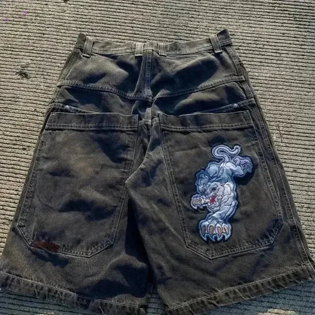 Short Baggy Y2K en Denim à Poches Y2K Outfit