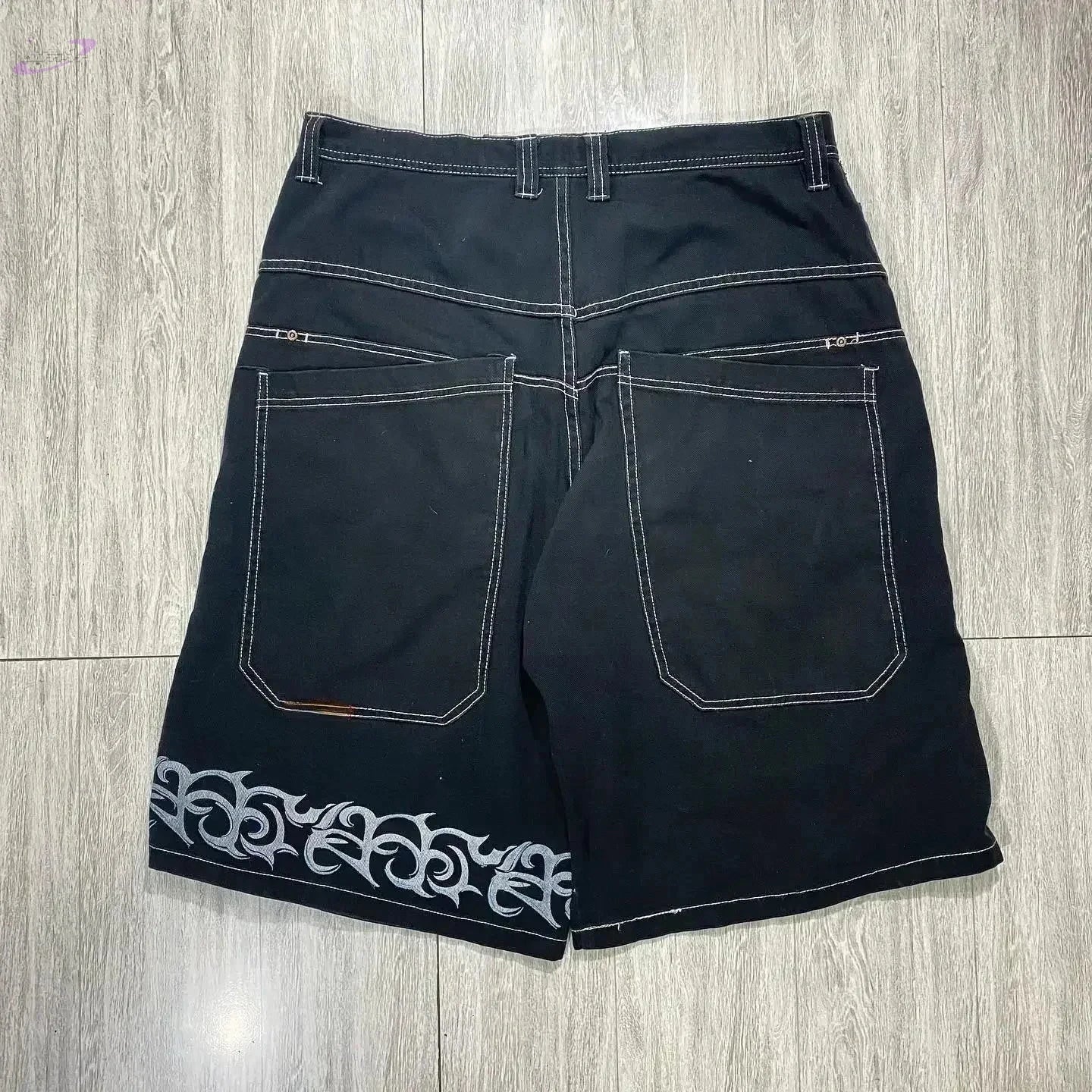 Short Baggy Y2K en Denim à Poches Y2K Outfit