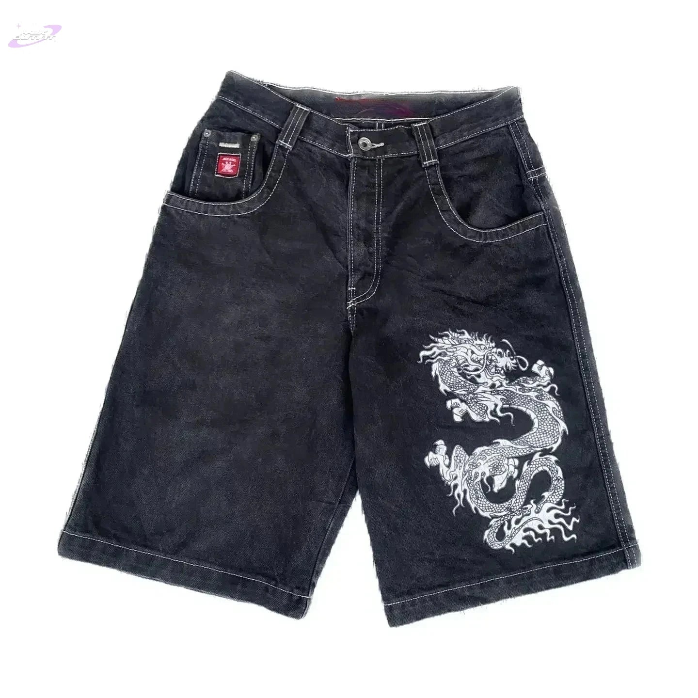 Short Baggy Y2K en Denim à Poches Y2K Outfit