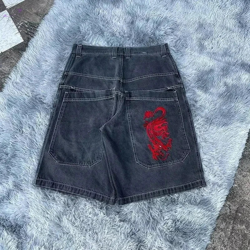 Short Baggy Y2K en Denim à Poches Y2K Outfit