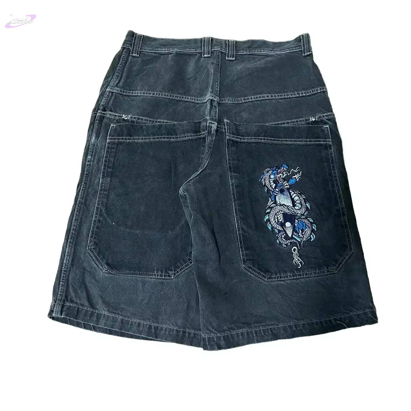 Short Baggy Y2K en Denim à Poches Y2K Outfit
