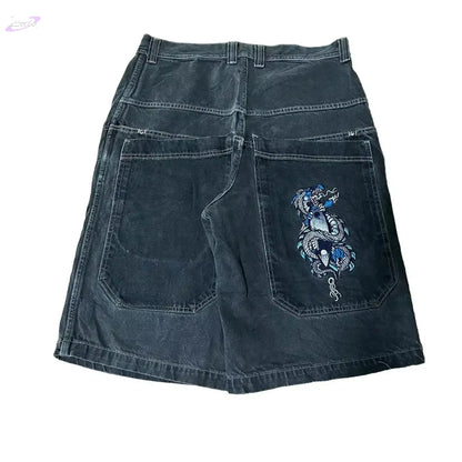Short Baggy Y2K en Denim à Poches Y2K Outfit