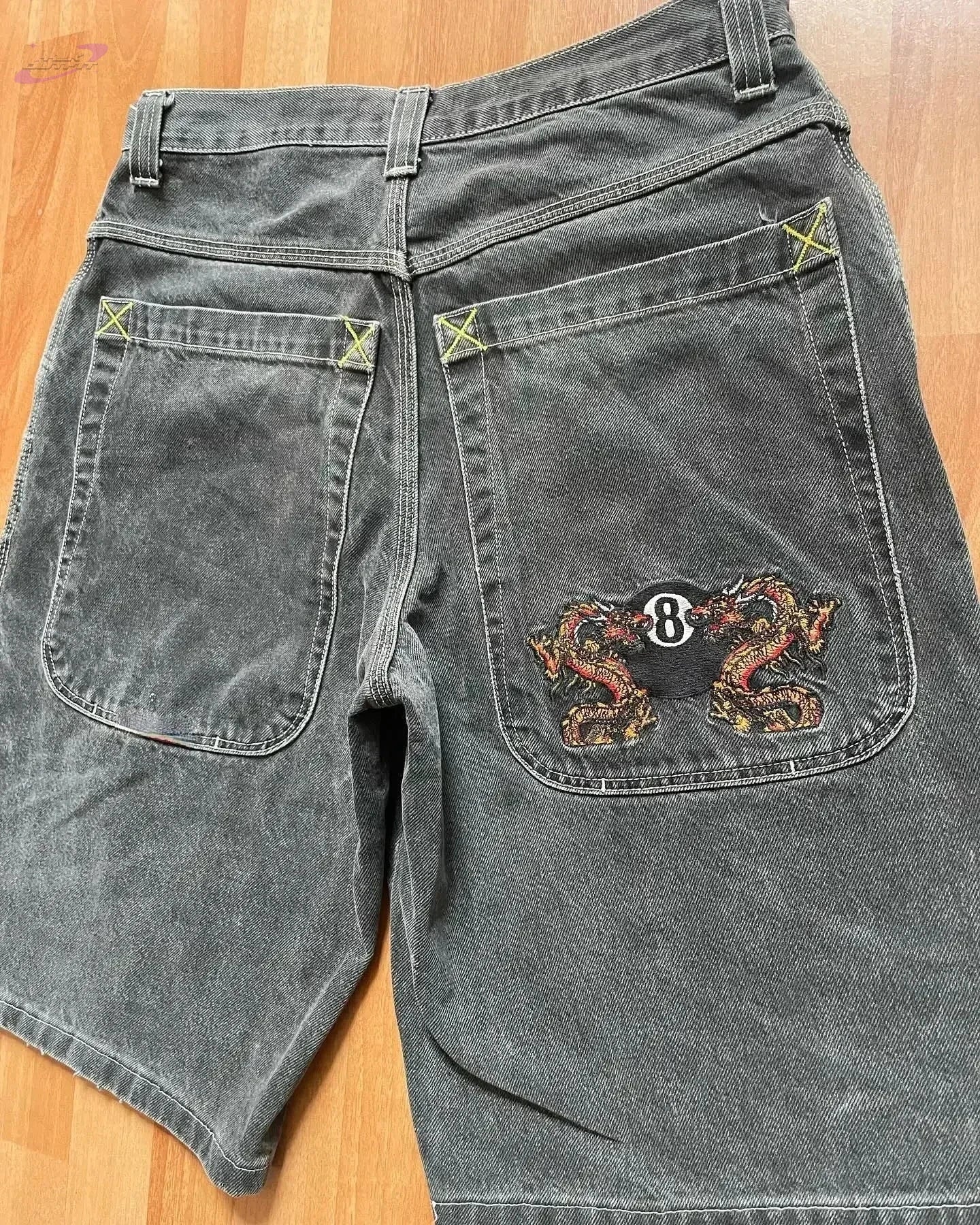 Short Baggy Y2K en Denim à Poches Y2K Outfit