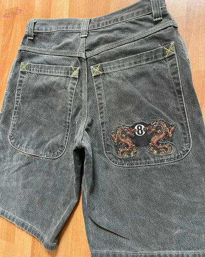 Short Baggy Y2K en Denim à Poches Y2K Outfit