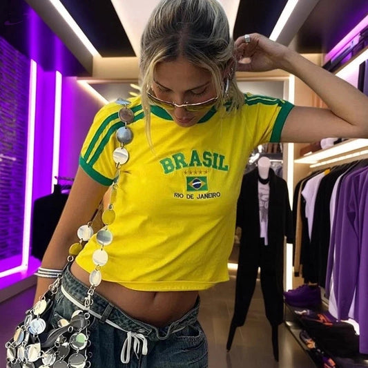 T-shirt Y2K Court 'Drip Brasil' Y2K Outfit